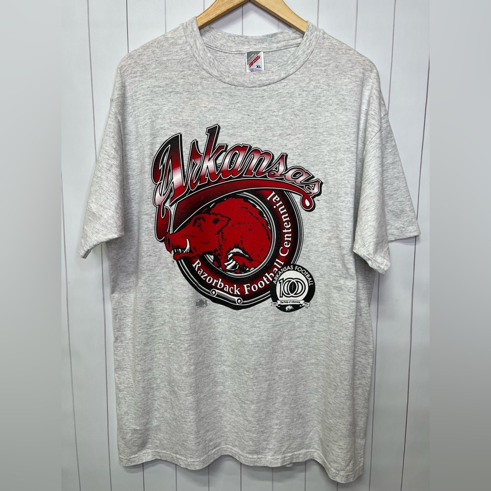 90s Razorback Football Centennial T-Shirt - XL
